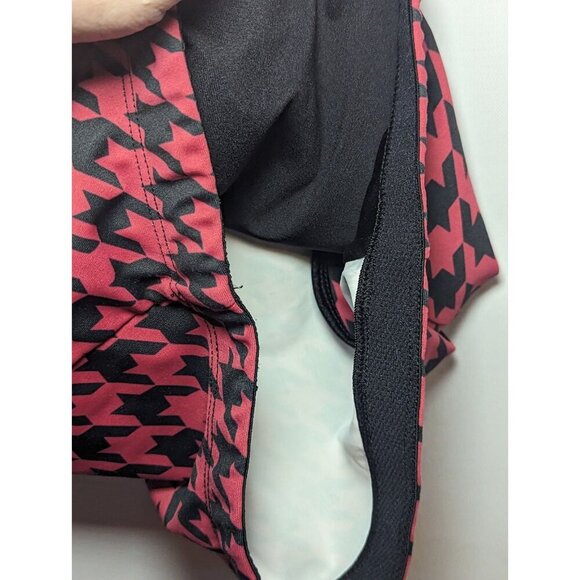 Goldsheep Women S Red Houndstooth Sports Bra Top Racerback No Pads Athletic - Picture 5 of 8